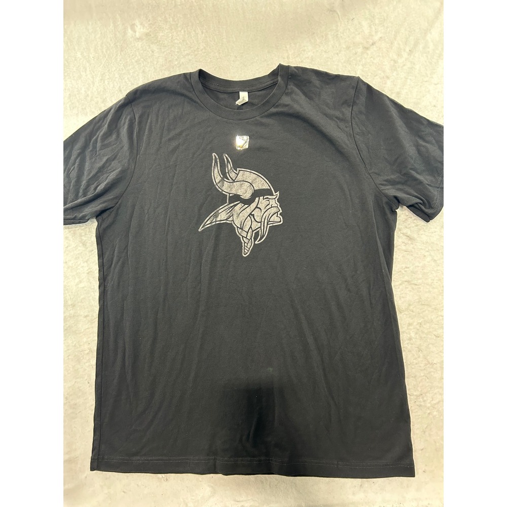 Minnesota Vikings NFL T-Shirt Bella Canvas Black Logo Mens XL Short Sleeve